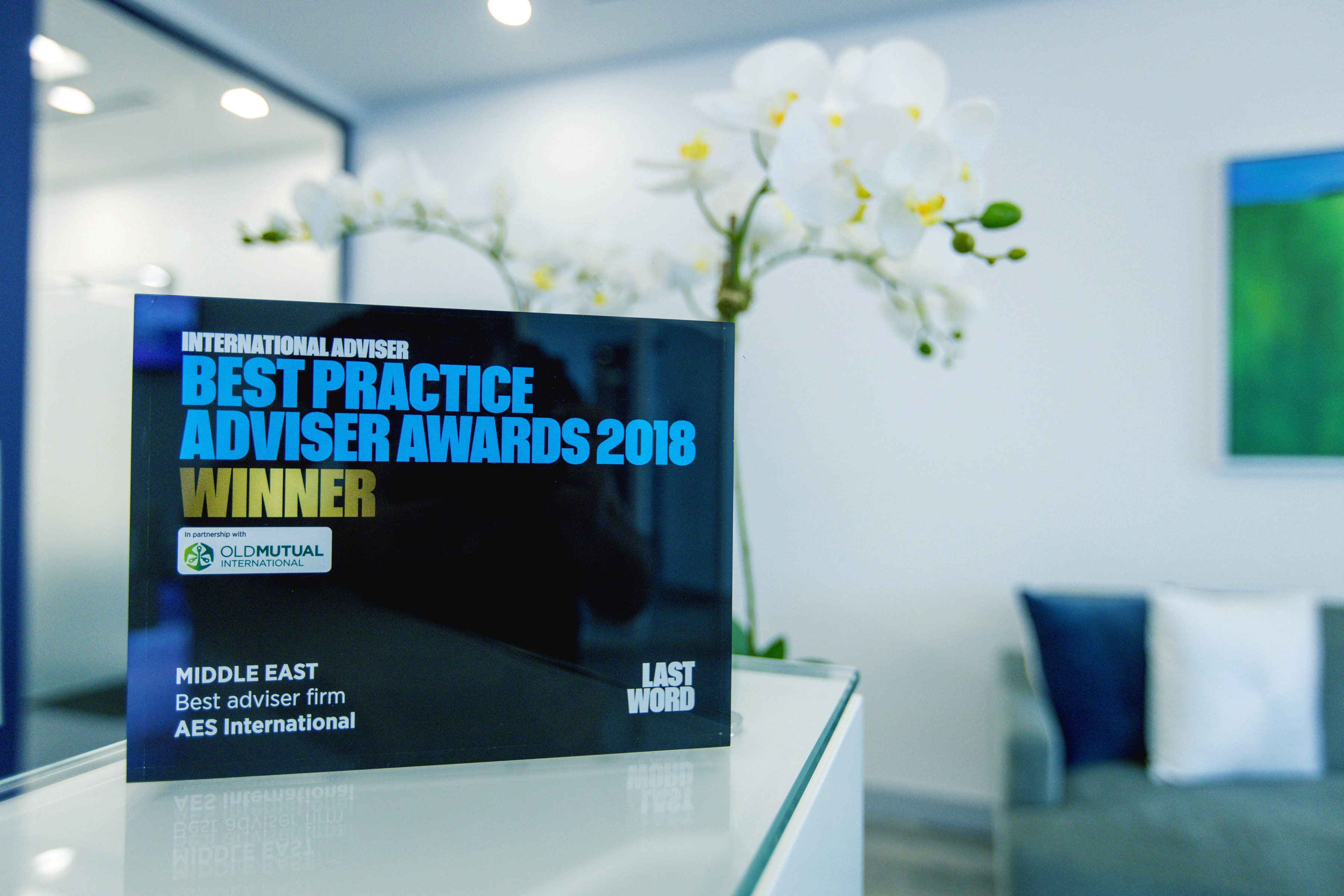 AES International awarded the International Adviser's best practice adviser award.