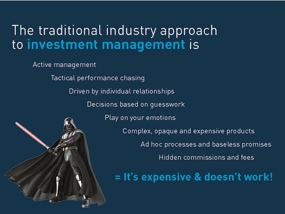 Active management is the traditional approach to investment management