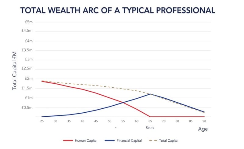 wealth arc of a typical professional
