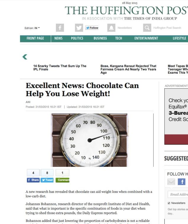 Fake chocolate news