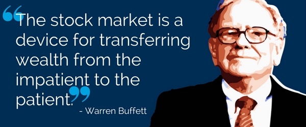 Warren Buffet: The stock market is a device for transferring wealth from the impatient to the patient